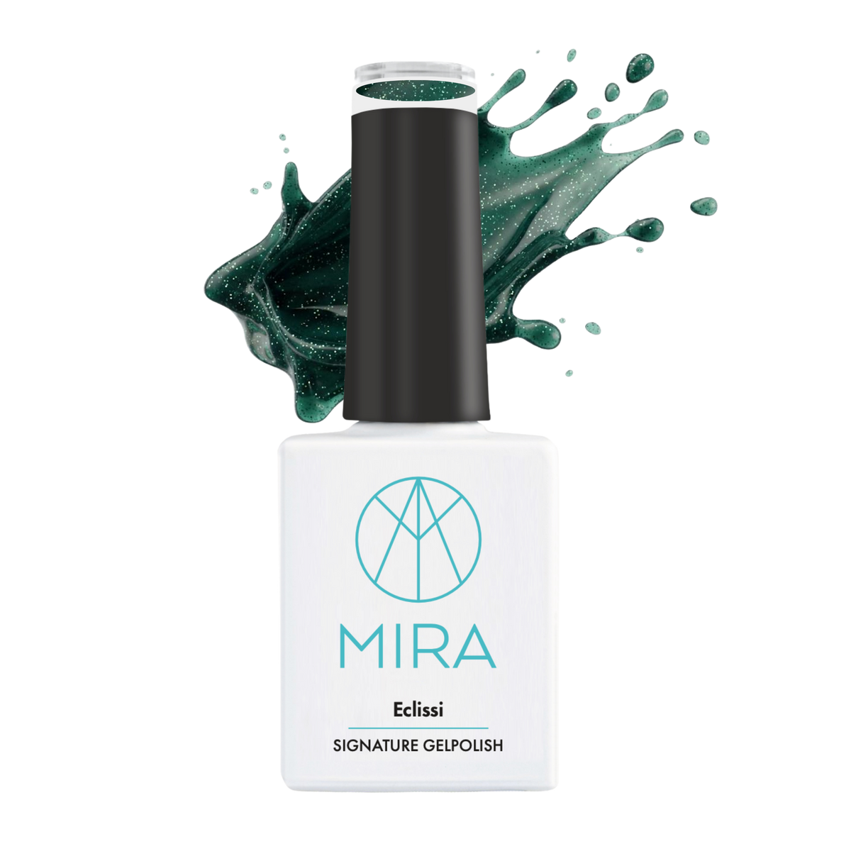 MIRA Gellak Eclissi - donker groen glitter 10 ml