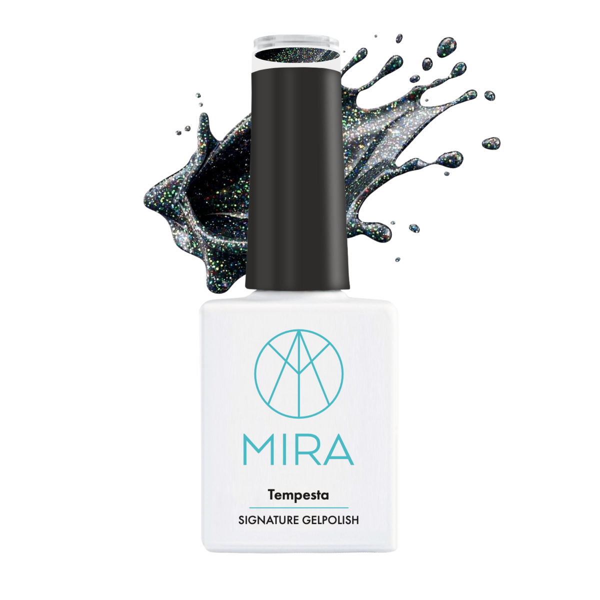 MIRA Gellak Tempesta - grijs metalic glitter 10 ml