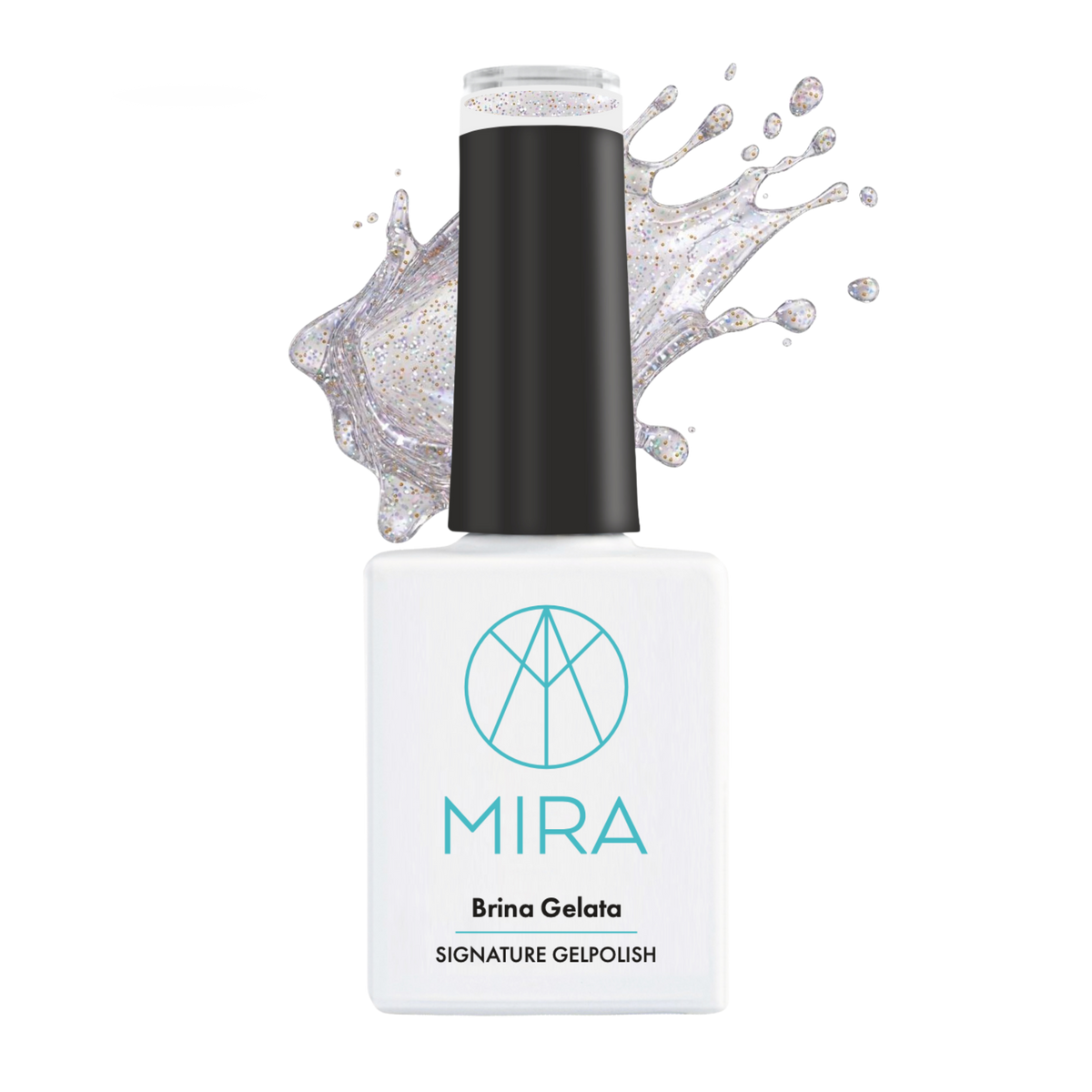 MIRA Gellak Brina Gelata - transparant glitter 10 ml